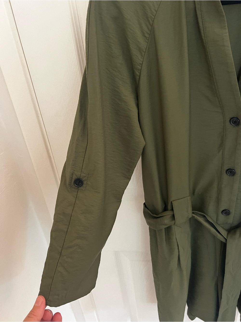 INC International Concepts Olive Green Belted Jumpsuit Romper - Picture 3 of 12